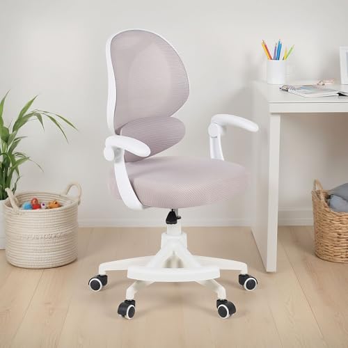 IDIMEX Kinderdrehstuhl ISLA mit Fußstütze, Grau...