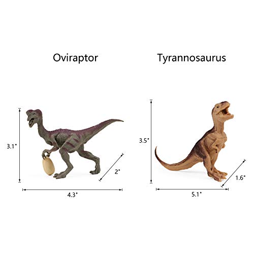 UANDME 12pcs Dinosaur Figures for Boys Realistic Dinosaur Toys for Kids 3-5 Dinosaur Cake Toppers Decoration Mini Dinosaur Figures