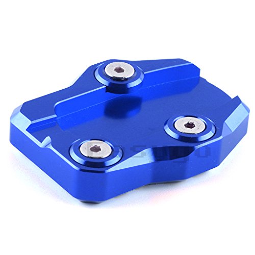 Accesorios de motocicleta CNC Kickstand soporte lateral soporte extensor para HONDA PCX125 PCX 125 PCX150 PCX 150 2016 2017 (Azul)