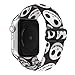 Adjustable Elastic Wristband Bracelet Stretchy Nylon Band Stylish Art Design Loop Strap Compatible with 49mm 45mm 44mm 42mm Apple Watch Ultra/SE/Series 8 7 6 5 4 3 2 1, Black/White Skull