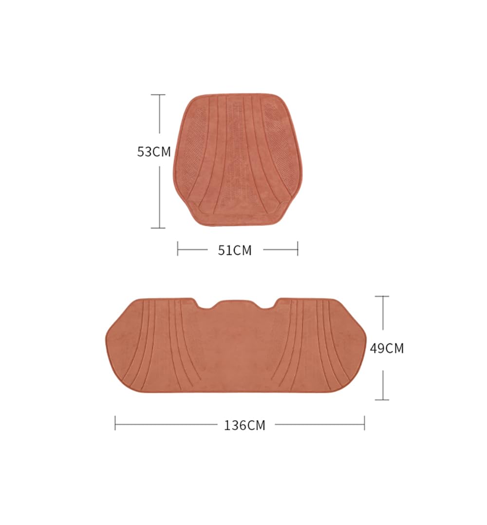 Car Seat Cushion for Tesla Model 3 2021 2022 2023 2024 2025 Universal Nonslip Front Rear Seat Protector Cushion Comfort Durable Interior,2PCS-Black