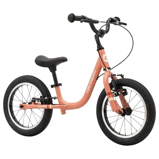 Retrospec Cub Plus XL Kids Balance Bike - 14in Outdoor Toddler Bike with Adjustable Height 15-21in - Lightweight Aluminum Frame & Hand Brakes for Ages 4-6 - Training with Air Tires