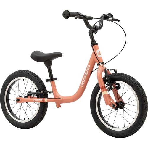 Retrospec Cub Plus XL Kids Balance Bike - 14in Outdoor Toddler Bike with Adjustable Height 15-21in - Lightweight Aluminum Frame & Hand Brakes for Ages 4-6 - Training with Air Tires