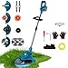 Desbrozadora con batería compatible con batería Makita de 18 V, 4 en 1 sin escobillas, 20 cm de ancho de corte, mango ajustable de 99 – 135 cm, varilla telescópica para jardín césped Dornbusch