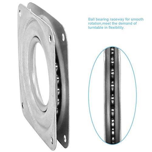 Liyafy 6 Inch Square Duty Rotating Hollow Turntable Bearing Swivel Plate Hardware For Kitchen Dining Table 2Pcs #TOP2