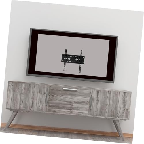 Support mural TV noir UKCOCO anti-chute avec étagère stable