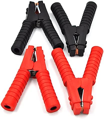 2 Pairs/4 PCS of XINCOL TX-100 Heavy Duty Battery Clip Replacement Booster Cable Clamp Set Can be Connected with 1# AWG Wire