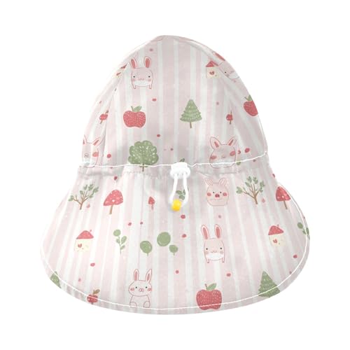 Animal Cartoon Blush Color Stripe Unisex Baby Sun Hats Baby Boys' Summer Hats Baby Girls' Sun Protection Large Brim Travel Essentials3