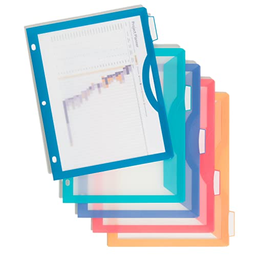 Intercalaires transparents colorés U Brands pour organiser les cours et recettes