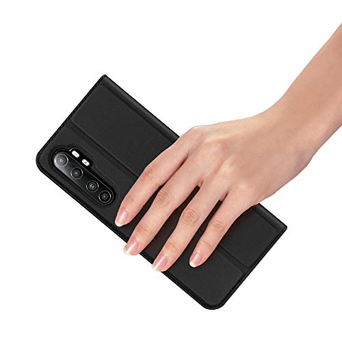 Greaked DUX DUCIS para Xiaomi Note 10 Lite/Redmi Note 9/Note 10X 4G Capa magnética de couro com comp