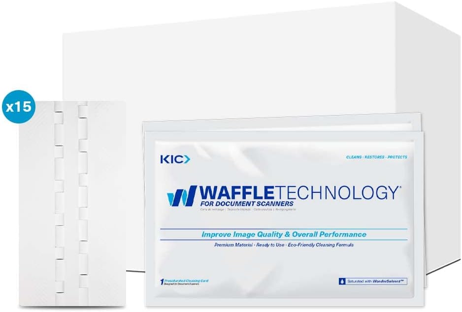 Sheet Fed Scanner Cleaning Card Featuring Waffletechnology (5 Sheets)