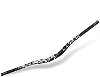 31.8X780mm Guidão de bicicleta Guidão Swallow com etiqueta colorida para mountain bike ao ar livre (Preto Branco)