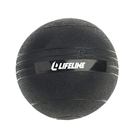 Lifeline Rubberized, Non-Bounce Weighted Exercise Slam Ball with Easy to Grip Surface