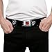 Dodge Belt, Seatbelt Buckle Belt, Dodge Demon Icon Black White, 44 to 63 Inches