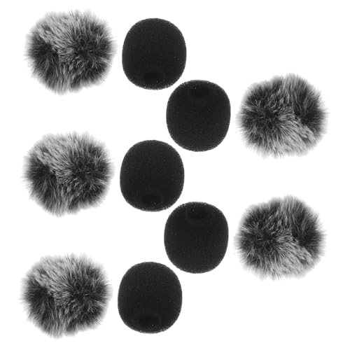 ibasenice 10pièces Lot Cache-micro Portable Microphone Cravate Léger Vent Bruits Respiration Pour Enregistrements Clairs