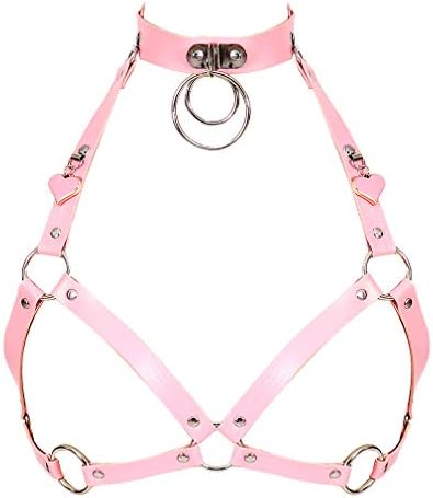 Women's Punk Harness Leather Waist Belt Crop Tops Club Party Dance Festival Rave Bralette