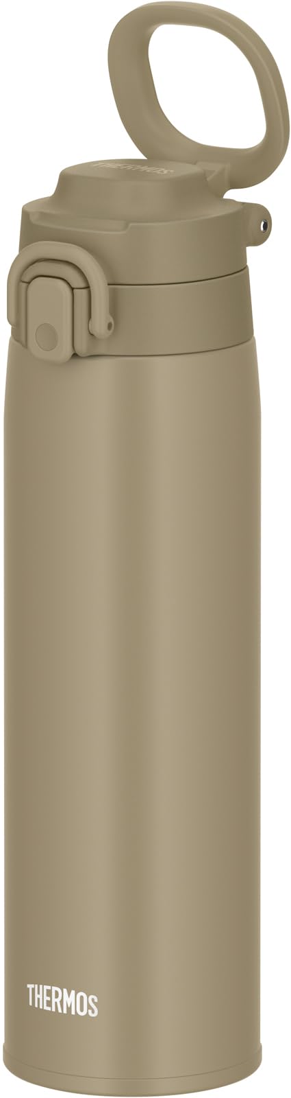 Thermos JOS-750 BE One-Push Tumber with Carry Loop, 0.75L, Beige