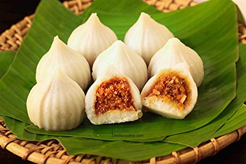 FlowAura Aluminum Modak Moulds (Set of 2) Size: 5 cm | (Medium)