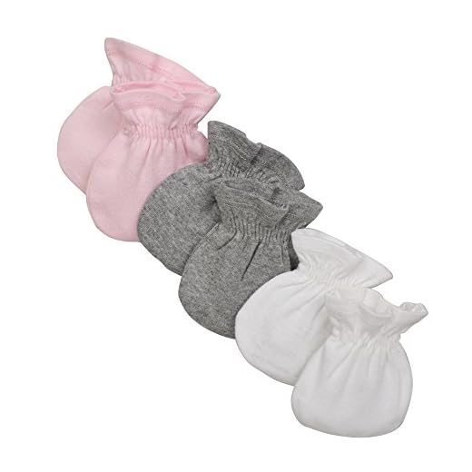 Burt's Bees Baby Baby Mitts, No Scratch Mittens, 100% Organic Cotton, Set of 3, blossom multi One Size