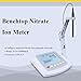 VTSYIQI Benchtop Ion Meter For CL with 500 Groups Storage Range 1 to 35000 ppm Accuracy ±0.5% USB BNC Connector Calibration Liquid for Industrial Solution Chloride Ion Detection and Analysis Scenarios