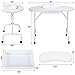 Yaheetech 37''L Portable & Foldable Manicure Table Nail Technician Desk Workstation with with Client Wrist Pad/Lockable Wheel/Free Carrying Case, White