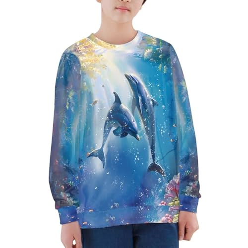 Boys Cool Sweatshirts Casual Crewneck Long Sleeve Shirt for Kids 6-16 Years Old2