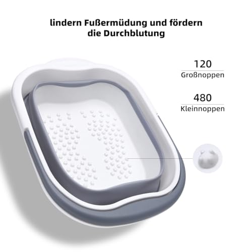 Faltbare Fußwanne Paaoroaru mit Massagefunktion und 480 Knoten