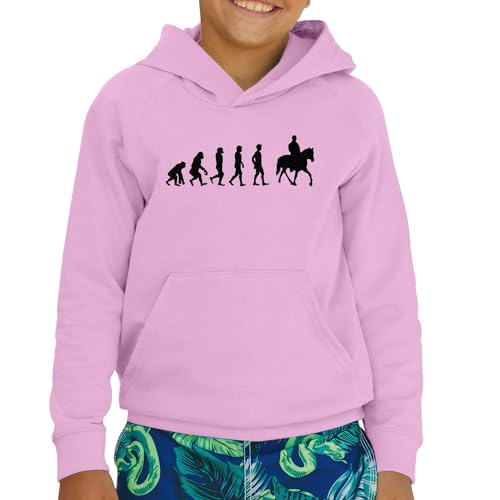 Sweat à capuche enfant évolution cavalier coton premium solide