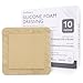 10Pack Silicone Foam Wound Dressing with Border, 6"x6"Patches, Sterile, Waterproof Adhesive, Central Ultra Absorbent-Foam (4.2" X 4.2") Square Dressing for Home or Emergency Healing Support