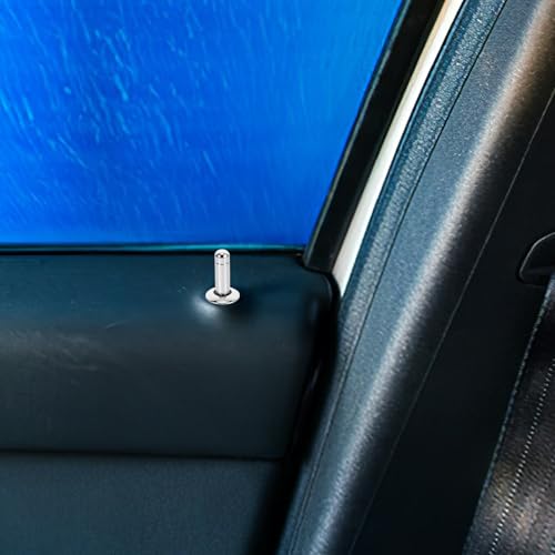 Pasadores de cerradura de puerta interior de aleación de aluminio plata para coche, 4 uds 5
