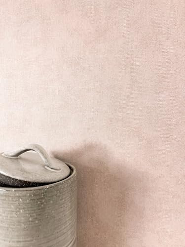 Newroom Carta da Parati Rosa Tessuto Non Tessuto Tinta Unita - Moderno Effetto Lino Struttura Tessile per Soggiorno Camera da Letto