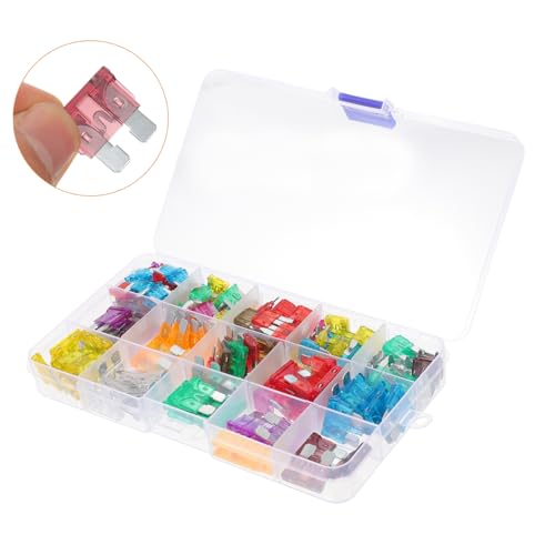 Kit de fusibles Zerodeko 180 pcs para automóvil, RV y camión con fusibles mini estándar micro, extractor y caja de almacenamiento miniatura 4