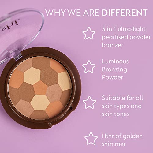 He-Shi Fusion Multi Bronze - Ultra Light Powder, Natural Glow with Shimmer, Sensitive Skin, 10mg - Image 3