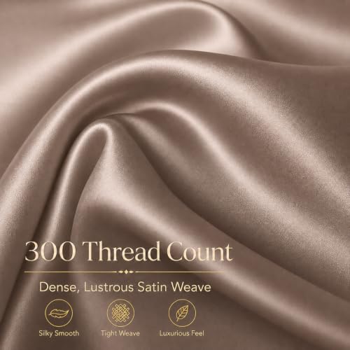 Image of Cloth Fusion Flat Satin Bedsheet Super King Size 108x108 inch