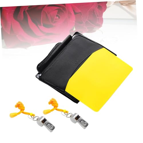 Set árbitro fútbol 3 piezas con tarjetas y silbatos miniatura 2