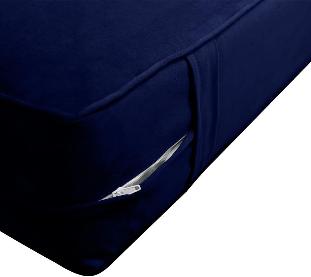 Cover ONLY Twin-XL Same Pipe Velvet Indoor Daybed Mattress 80"x39"x8"-AD373