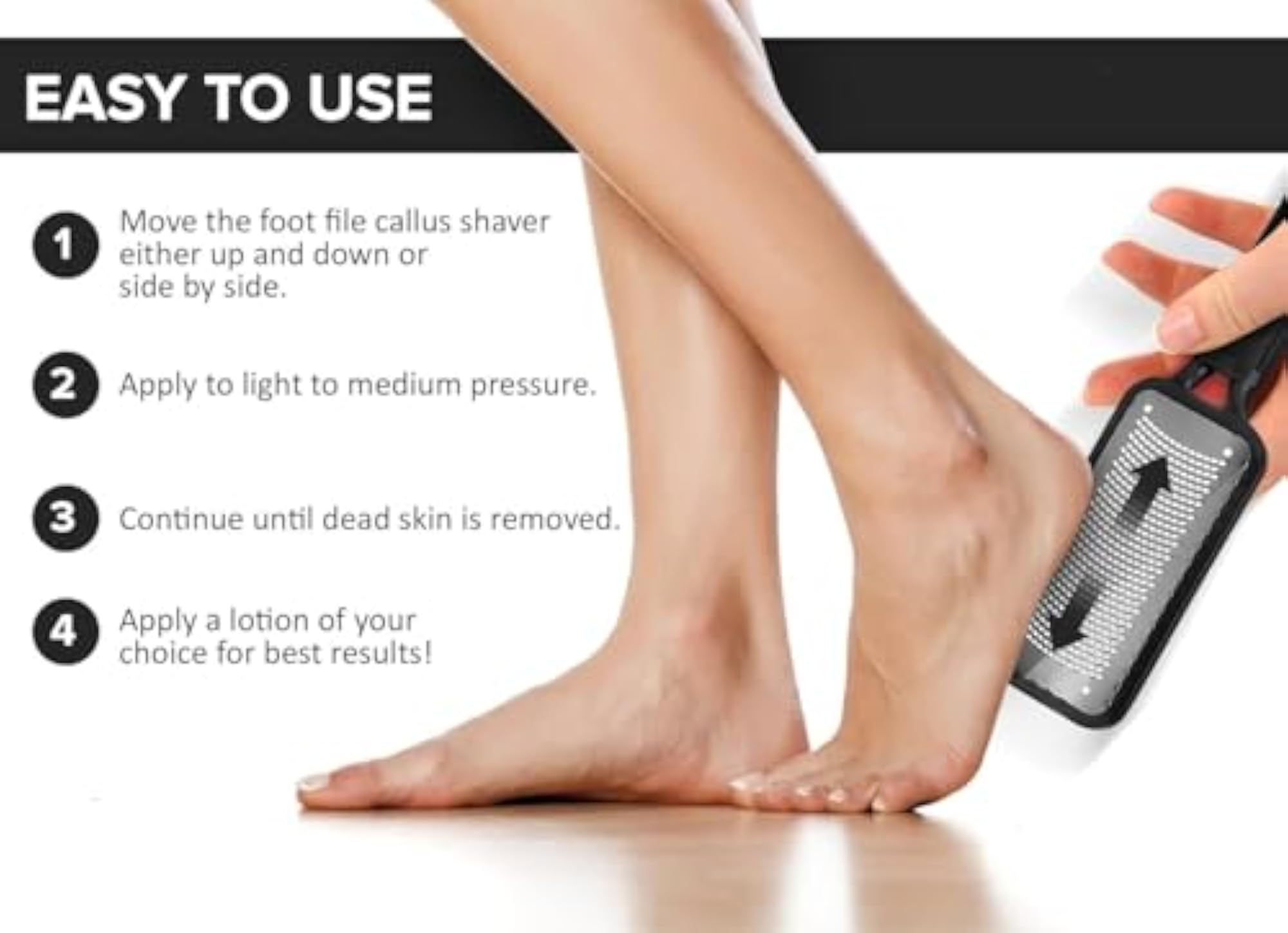 Foot Filer for Dead Skin, Reusable Stainless Steel Callus Remover