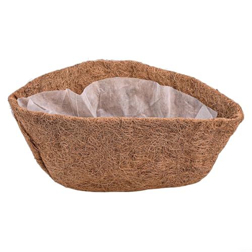 MoSundi Halbmond-Pflanzkorbeinsatz aus Kokosfaser für Hängekörbe der Größe 25,4 cm, 30,5 cm, 35,6 cm, 40,6 cm, Vlies, Natur, 40,6 cm