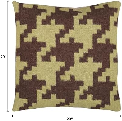 Surya FA025 Poly-Filled Decorative Pillow, 20 by 20-Inch, Espresso image 4