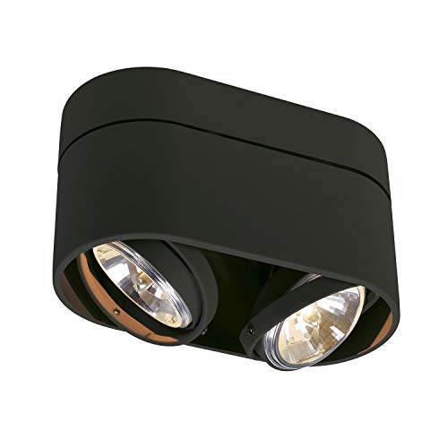 Preisvergleich Produktbild SLV Deckenaufbauleuchte KARDAMOD / Spot, Fluter, Deckenstrahler, Deckenleuchte, Aufbau-Leuchte, Innen-Beleuchtung / G53 50.0W schwarz dimmbar