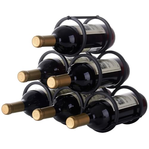 Soporte metálico desmontable para 6 botellas de vino miniatura 1