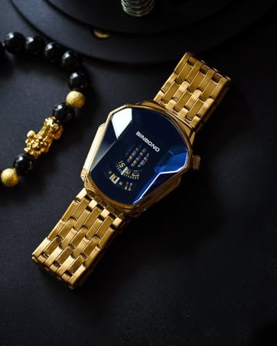 Image of Men Watches Analog Quartz Watch for Men with Stainless Steel Strap Metal Case Date Display Luminous Hands and Hour Markers Water Resistant