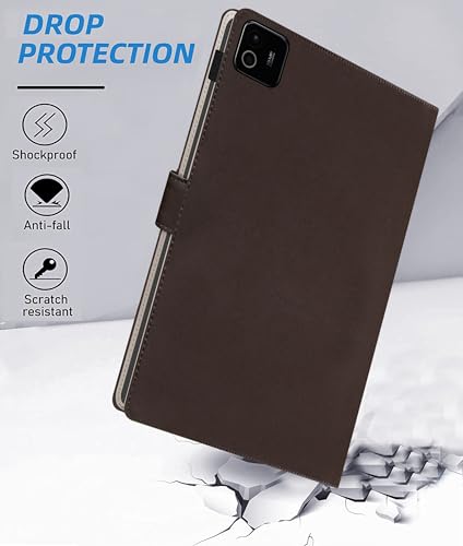 Image of TGK Flip Cover Case for Xiaomi Mi Pad 8 /8 Pro /Mi Pad 7 /7 Pro 11.2 inch Tablet with Stylus Holder (Brown)