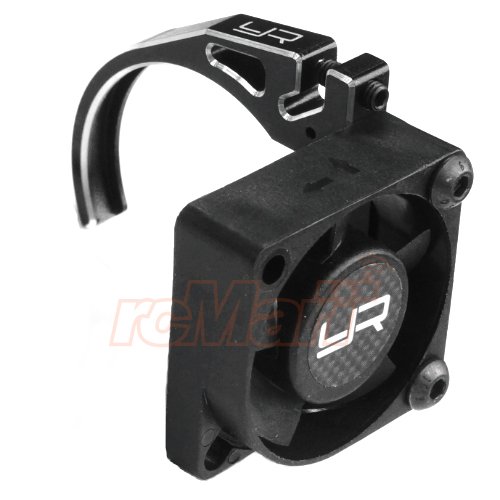Yeah Racing Aluminum 7075 Fan Mount w/ 30mm Tornado Fan for 540 Motor Black #YA-0525BK