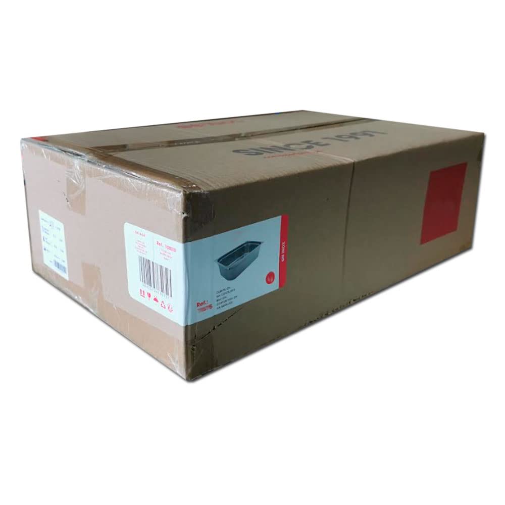 Lote 6 Cubetas Gastronorm GN 1/1-65mm profundidad fabricadas en acero inoxidable | Bandejas Horno | Bandejas Gastronorm 1/1 | Recipiente GN 1/1 530x320x65 mm | 8,5 Lts