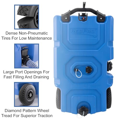 Recpro RP-2402-36 Rv 36 Gallon Portable Waste Tank (Blue) | Tote & Dump thumb #5