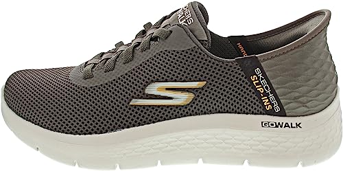 Skechers Herren Go Walk Flex Up Hands Free Slip-ins Sneaker, Braun, 50.5 EU Weit – Ansicht 1