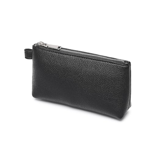 La mejor comparación de Cosmetiqueras de Moda favoritos de las personas. 46 YONBEN - Bolso de mano de piel sintética simple y práctico, pequeño y exquisito bolso de almacenamiento de moda, Negro -, Sencillo