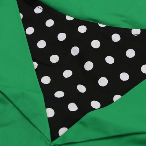 Image of KILLREAL Women's Vintage Polka Dot Print A-Line Pin Up Style Sleeveless Cocktail Party Casual Dress