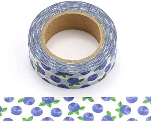 Blue Blueberries Washi Masking Paper Tape